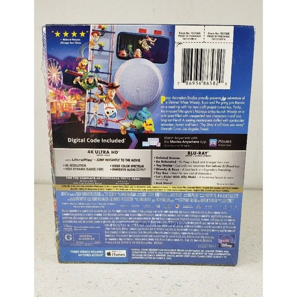TOY STORY 4 4K Ultra HD/Blu-ray 3 Disc Limited Edition NEW Gallery/Storybook A60 - Picture 8 of 12